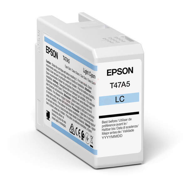 Levně EPSON C13T47A500 - originální cartridge, světle azurová