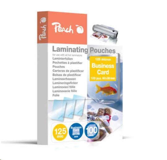 Levně Peach Laminating Pouch Business Card (60x90mm), 125mic