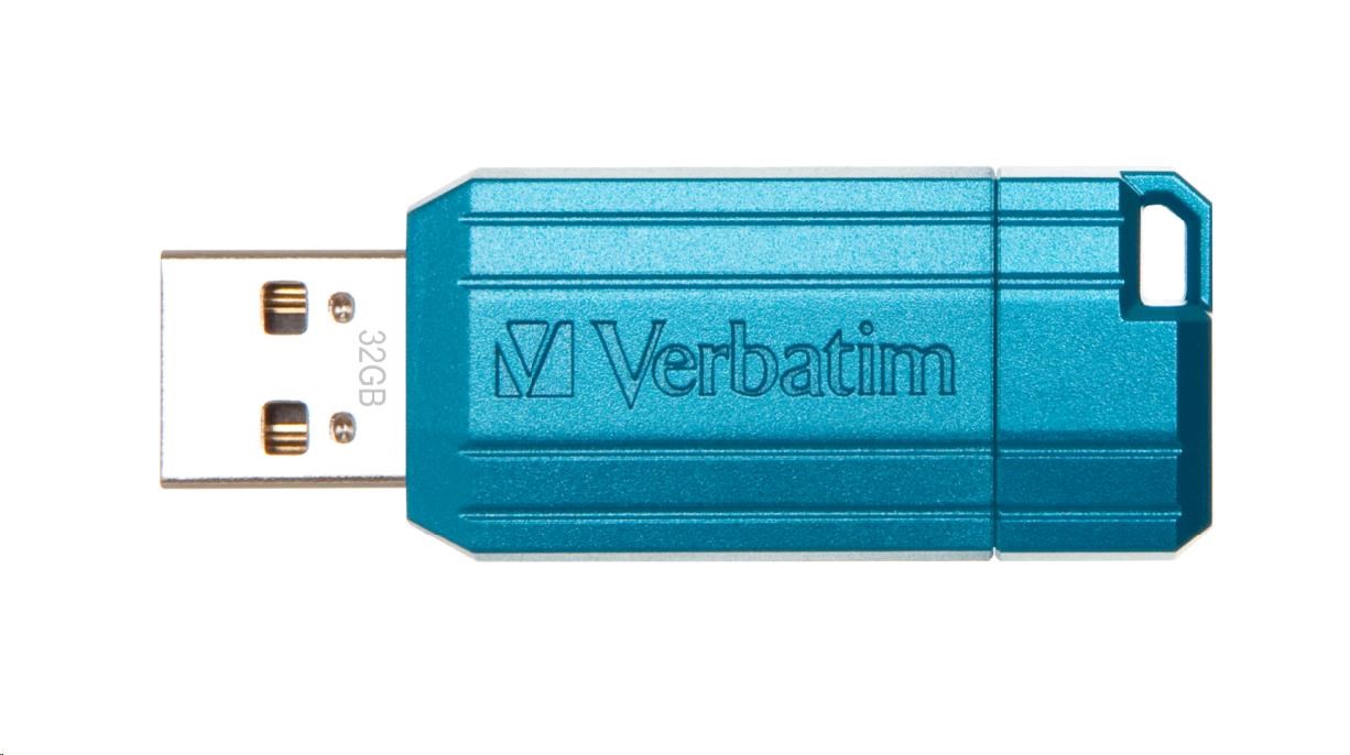 Levně VERBATIM Flash Disk 32GB Store 'n' Go PinStripe, karibská modrá