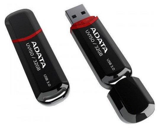 Levně ADATA Flash Disk 32GB UV150, USB 3.1 Dash Drive (R:90/W:20 MB/s) černá