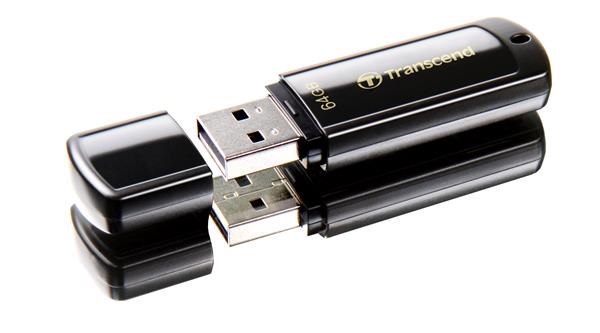 TRANSCEND Flash Disk 64GB JetFlash®350, USB 2.0 (R:16/W:6 MB/s) černá