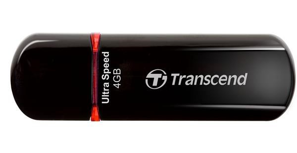 Levně TRANSCEND Flash Disk 4GB JetFlash®600, USB 2.0 (R:20/W:10 MB/s) černá/červená