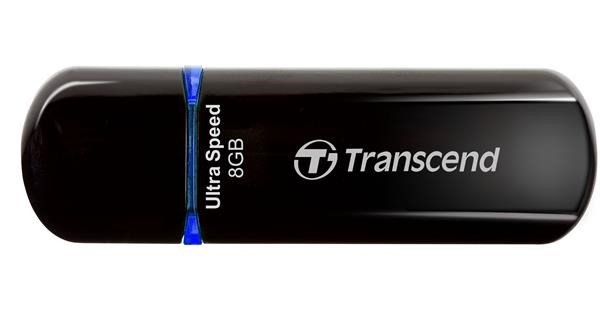 Levně TRANSCEND Flash Disk 8GB JetFlash®600, USB 2.0 (R:32/W:12 MB/s) černá/modrá