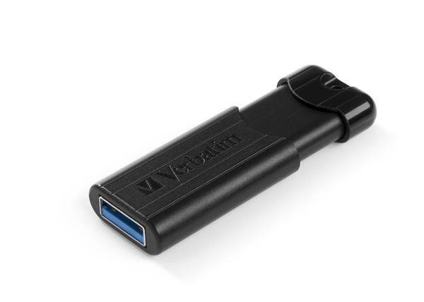 Levně VERBATIM Flash Disk PinStripe USB 3.0, 16GB - černá