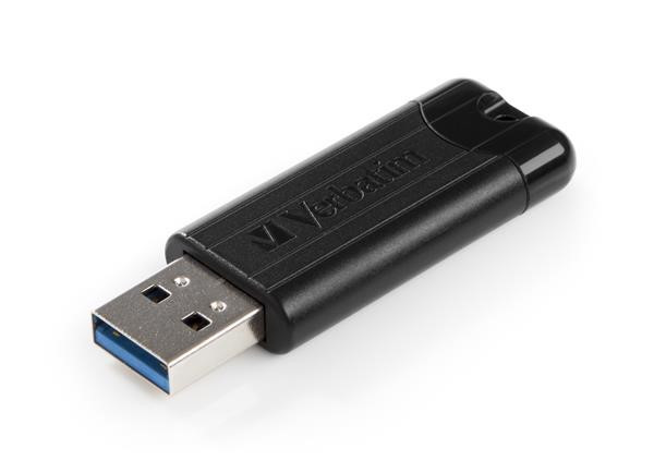 Levně VERBATIM Flash Disk 128GB PinStripe USB 3.0, černá