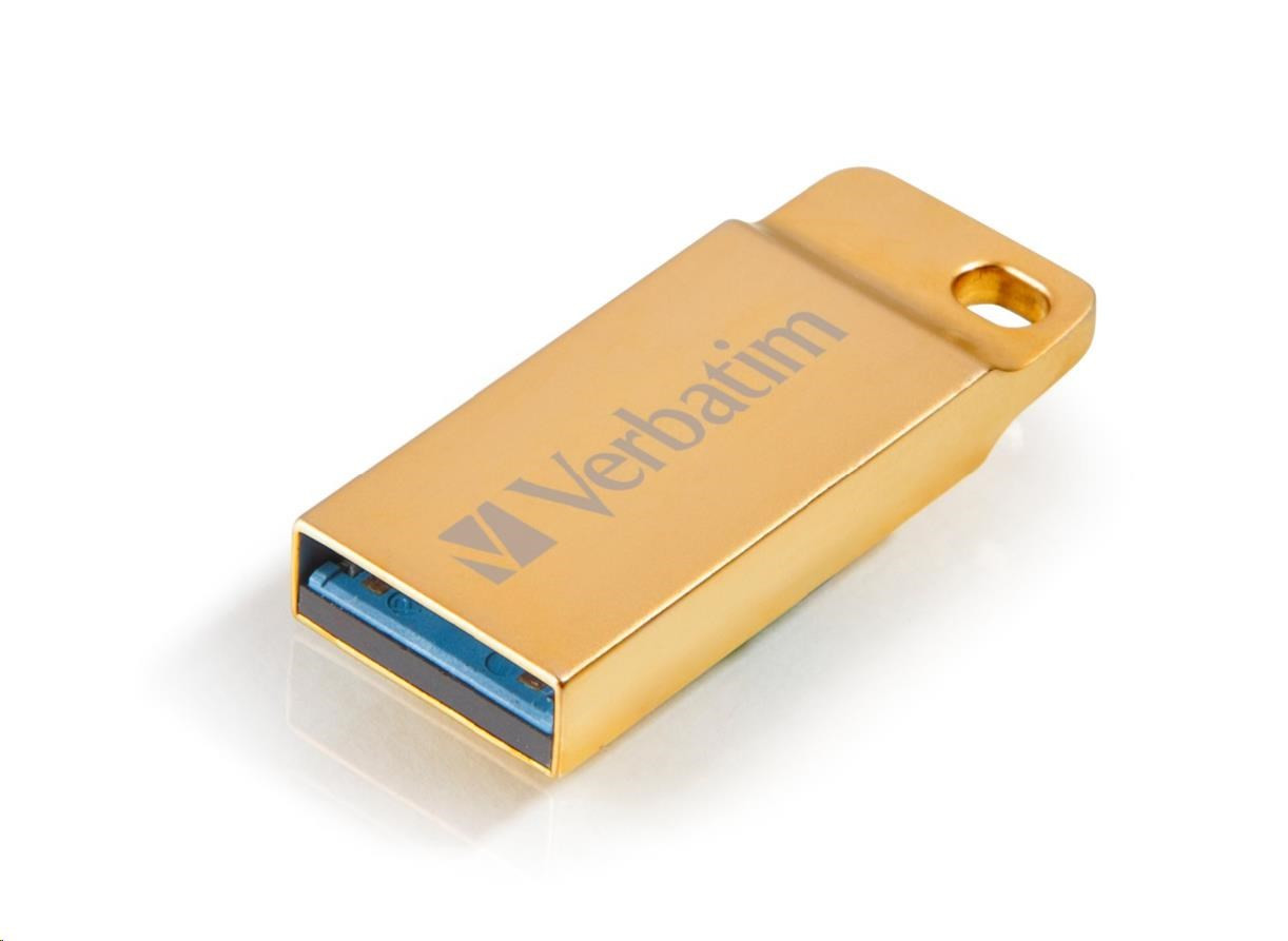 Levně VERBATIM Flash Disk 32GB Metal Executive, USB 3.0, zlatá