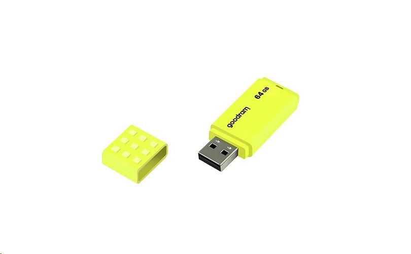 Levně GOODRAM Flash Disk 64GB UME2, USB 2.0, žlutá