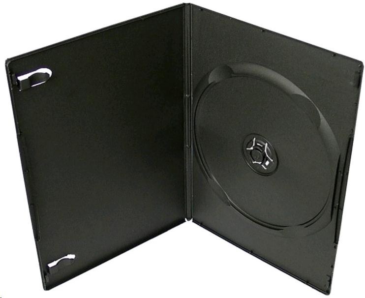 Levně OEM Krabička na 1 DVD slim 9mm černá (balení 100ks)