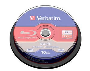 Levně VERBATIM BD-RE SL(10-pack)Blu-Ray/spindle/2x/25GB