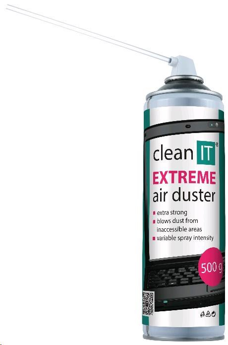 Levně CLEAN IT Stlačený vzduch EXTREME 500g, NEHOŘLAVÝ