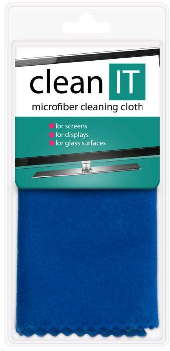 Levně CLEAN IT Čistící utěrka z mikrovlákna, velká 42x40 cm modrá