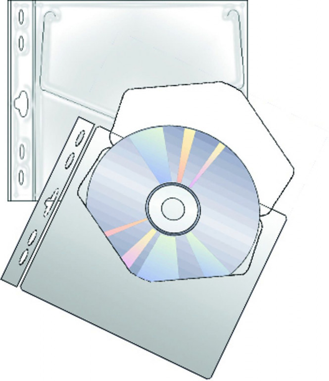 Levně Obal na 1 CD 135x155x0,4mm PP 10ks čirý