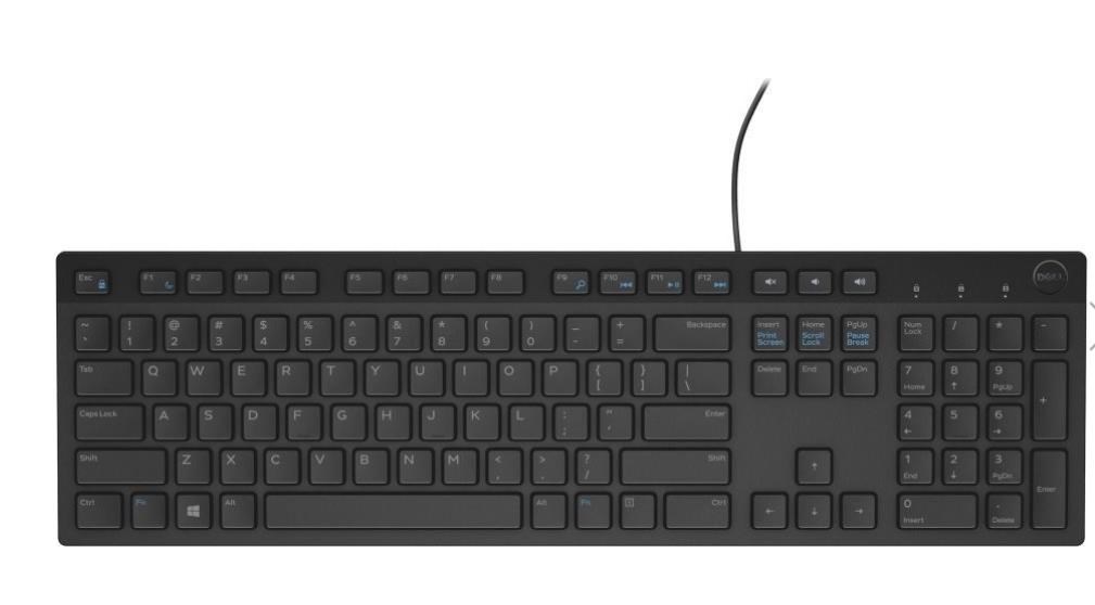 DELL Multimedia Keyboard-KB216 - US International (QWERTY) - Black