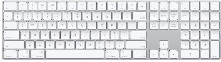 Levně APPLE Magic Keyboard s číselnou klávesnicí - Slovenská - Stříbrná
