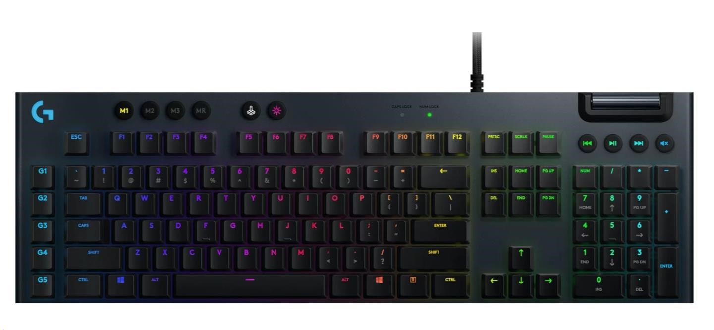 Levně Logitech Keyboard G815, Mechanical Gaming, Lightsync RGB, Tacticle, US