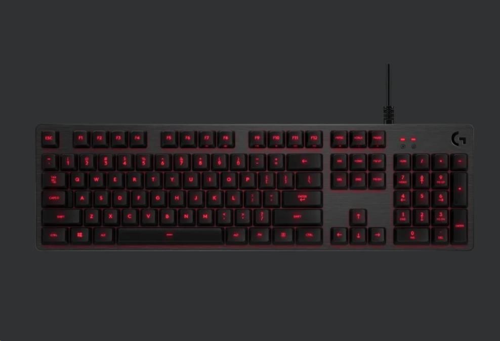 Logitech klávesnice G413 Mechanical Gaming Keyboard, US INT'L, INTNL, Carbon