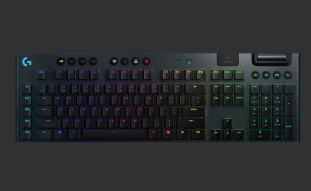 Levně Logitech klávesnice G915 LIGHTSPEED Wireless RGB Mechanical Gaming Keyboard, UK