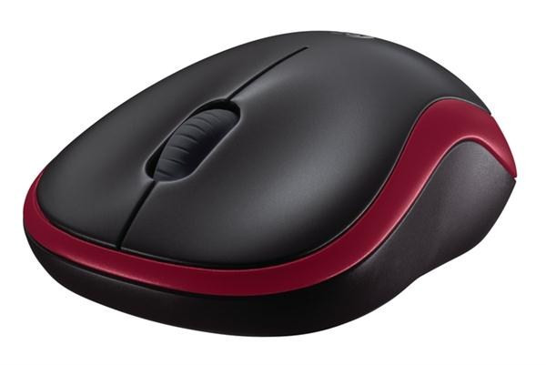 Levně Logitech Wireless Mouse M185, red