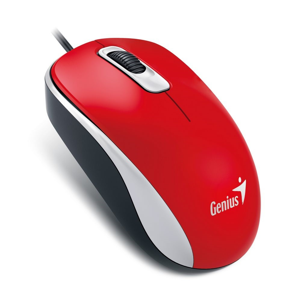 Levně GENIUS myš DX-110, drátová, 1000 dpi, USB, červená