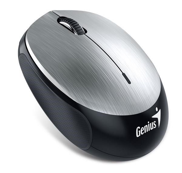 Levně GENIUS myš NX-9000BT/ Bluetooth 4.0/ 1200 dpi/ bezdrátová/ dobíjecí baterie/ stříbrná