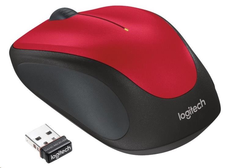 Levně Logitech Wireless Mouse M235, red