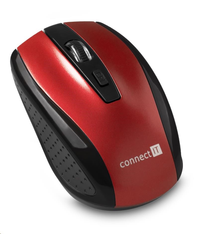CONNECT IT Bezdrátová optická myš, červená