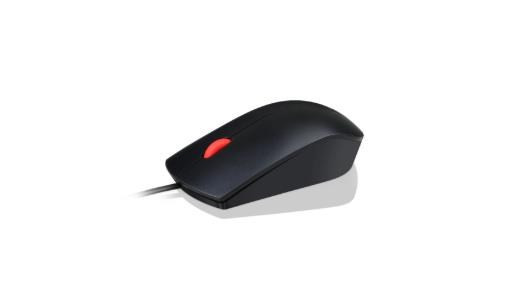 Levně LENOVO myš drátová Essential USB Mouse - 1600dpi, Optical, USB, 3 tlačítka, černá