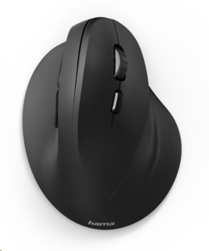Levně Hama vertikální ergonomická bezdrátová myš EMW-500, 6 tlačítek, černá