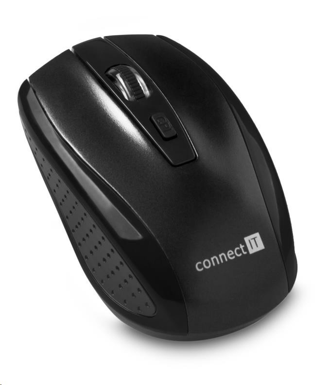 Levně CONNECT IT Bezdrátová optická myš (+ 2x AAA baterie zdarma), černá