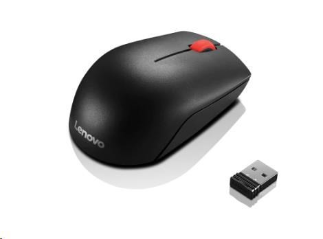 Levně LENOVO myš bezdrátová Essential Compact Wireless Mouse - 1000 DPI, Optical, USB, 3 tlačítka, černá