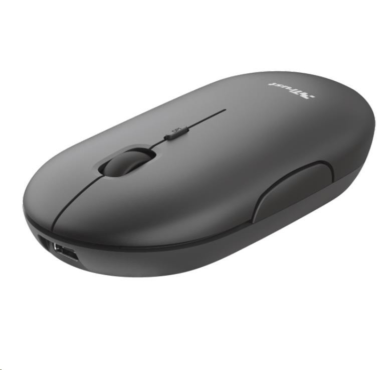 Levně TRUST myš PUCK, bezdrátová, USB, černá
