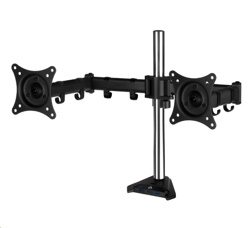 Levně ARCTIC stolní držák Z2 Pro (Gen3) pro 2x LCD do 34", nosnost 2x15kg, 4x USB HUB, černý (black)