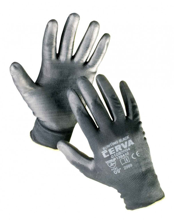 BUNTING BLACK rukavice nylon. PU dlaň - 7