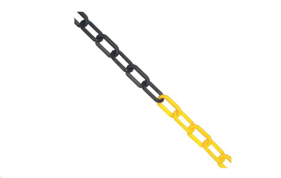 Levně JSP Řetěz plast 6mm/25m černá/žlutá