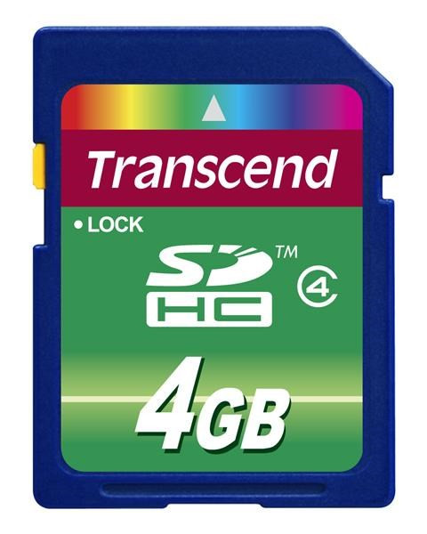 Levně TRANSCEND SDHC karta 4GB Class 4