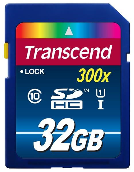 Levně TRANSCEND SDHC karta 32GB Premium, Class 10 UHS-I, 300X