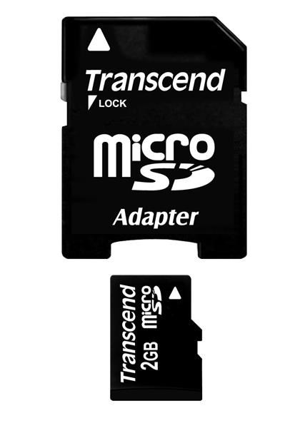 Levně TRANSCEND MicroSD karta 2GB + adaptér