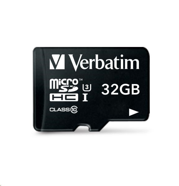 Levně VERBATIM MicroSDHC karta 32GB Pro, U3 + adaptér
