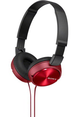 Levně SONY stereo sluchátka MDR-ZX310, červená
