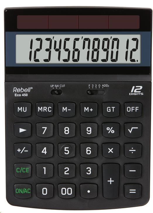 Levně REBELL kalkulačka - Eco 450 - černá