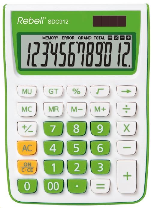 Levně REBELL kalkulačka - SDC912 GR - zelená