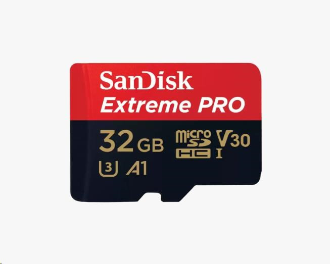 Levně SanDisk Micro SDXC karta 32GB Extreme PRO (100MB/s, Class 10 UHS-I V30) + adaptér