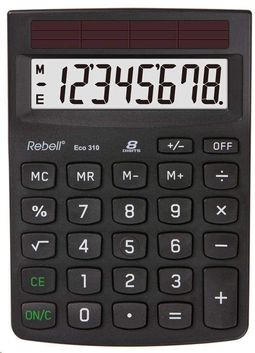 Levně REBELL kalkulačka - Eco 310 - černá
