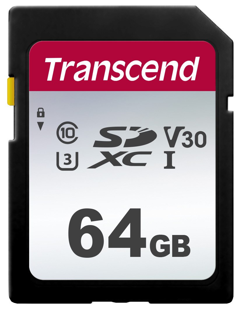 Levně TRANSCEND SDXC karta 64GB 300S, UHS-I U3 V10 (R:100/W:25 MB/s)