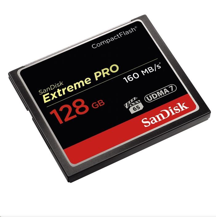 Levně SanDisk Compact Flash 128GB Extreme Pro (160MB/s) VPG 65, UDMA 7