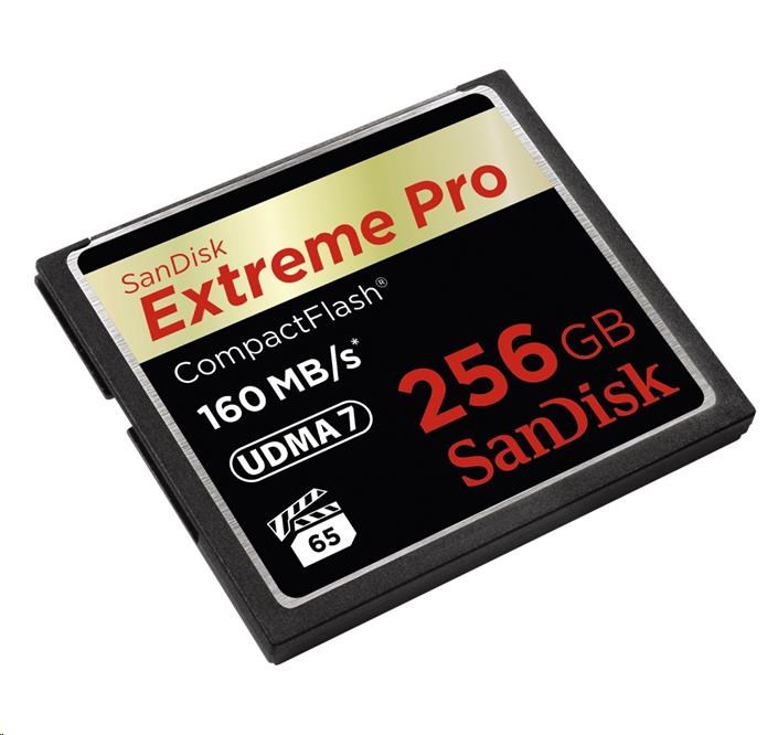 Levně SanDisk Compact Flash 256GB Extreme Pro (160MB/s) VPG 65, UDMA 7