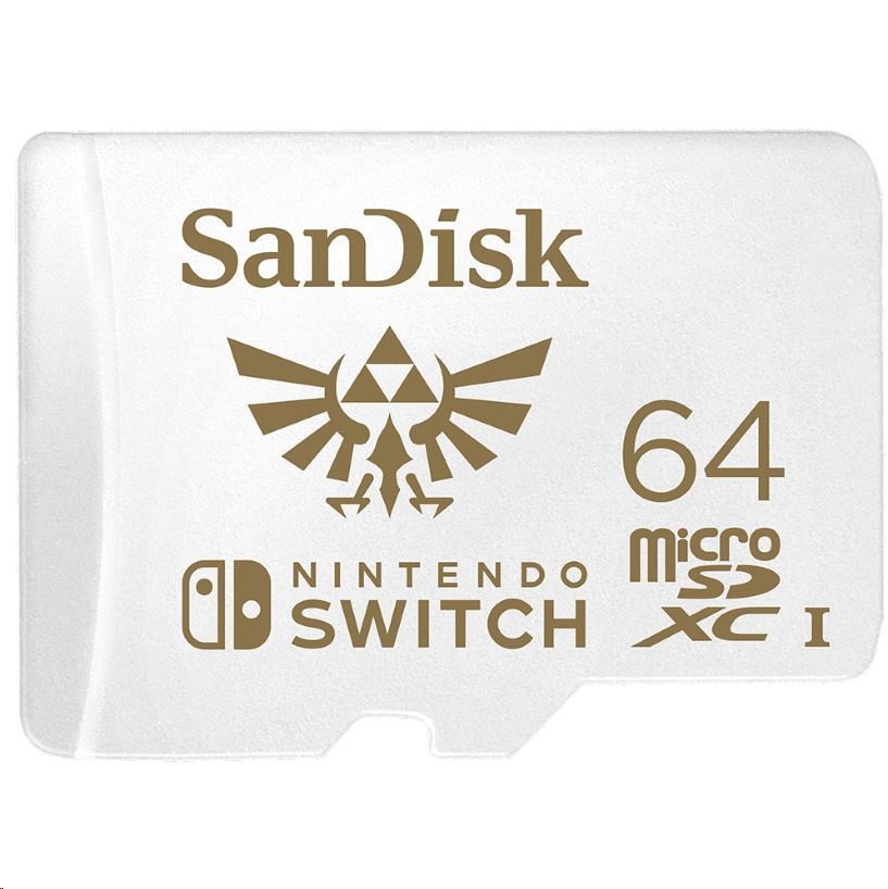 SanDisk MicroSDXC karta 64GB for Nintendo Switch (R:100/W:90 MB/s, UHS-I, V30, U3, C10, A1) licensed Product, Super Mario