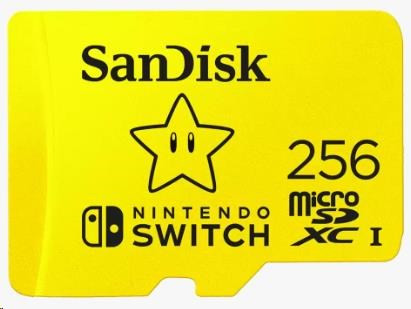 Levně SanDisk MicroSDXC karta 256GB for Nintendo Switch (R:100/W:90 MB/s, UHS-I, V30, U3, C10, A1) licensed Product, Super Mario