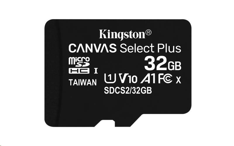 Kingston MicroSDHC karta 32GB Canvas Select Plus 100R A1 C10 - 1 ks