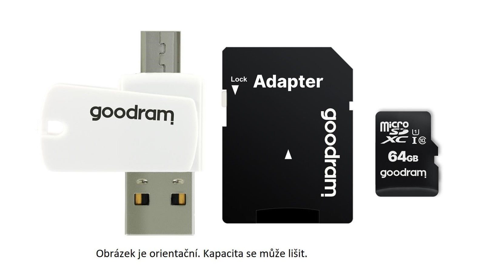 Levně GOODRAM microSDHC karta 32GB M1A4 All-in-one (R:100/W:10 MB/s), UHS-I Class 10, U1 + Adapter + OTG card reader/čtečka